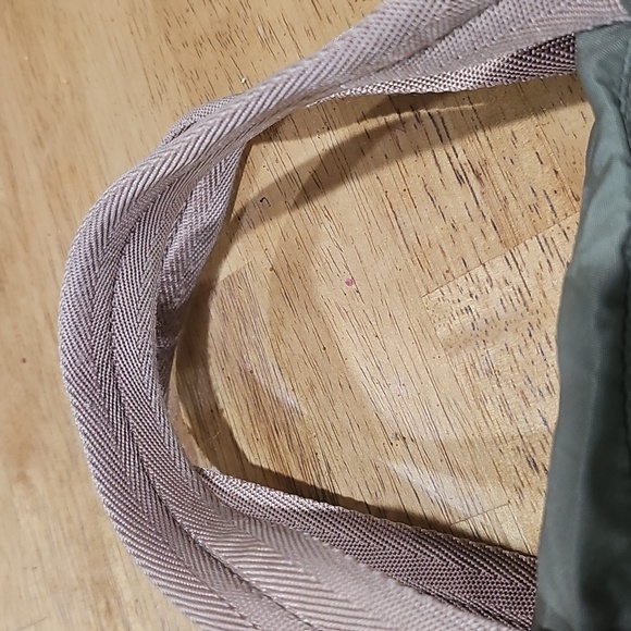 Prada Khaki Green Tote with Beige Handles - Picture 3 of 6